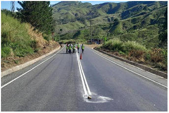 CW1 Pavement Marking Along Barola Hill